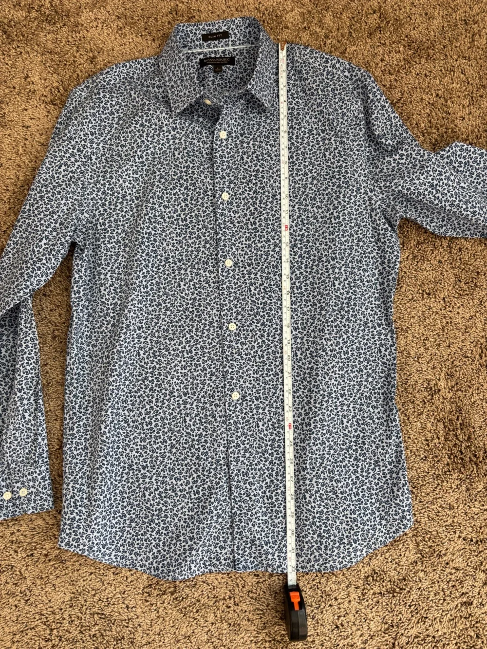 Banana Republic Blue Floral Button-Down Shirt